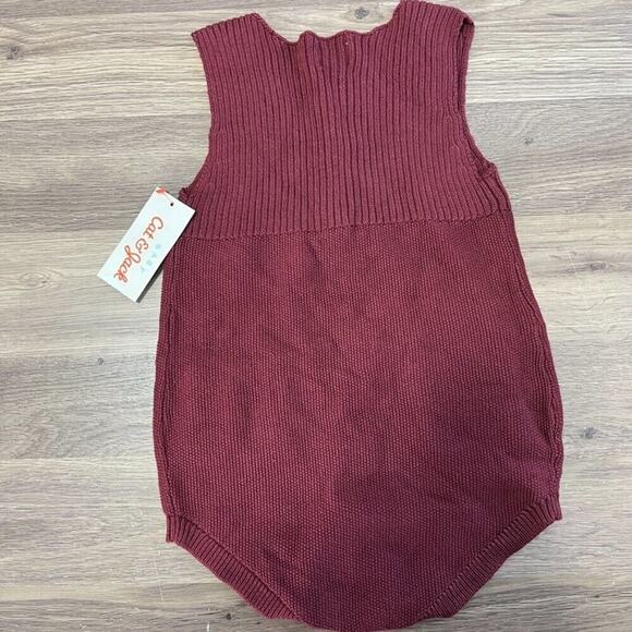 NEW Cat & Jack Henley Knit Romper SZ 24m - Picture 5 of 5